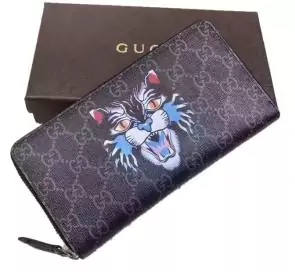 portefeuille gucci homme low price angry cat print gg supreme zip around 19.5 long10-2.5cm